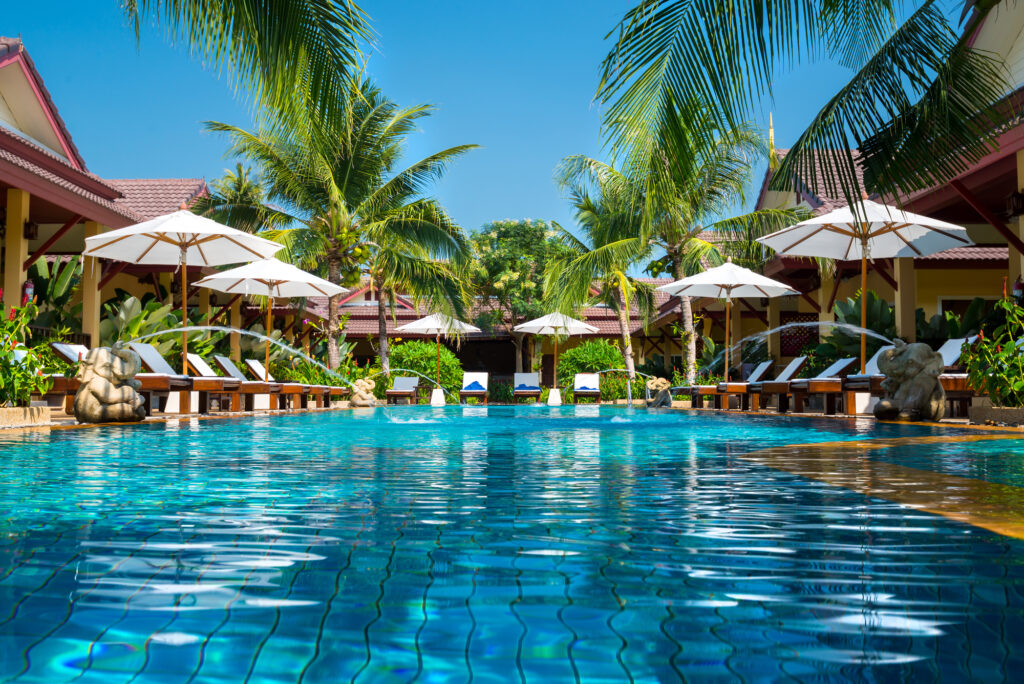 Beautiful Swimming Pool in a Tropical Resort